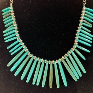 Beautiful Turquoise Handcrafted 20”Necklace with Lobster Claw Clasp NWOT